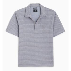 Todd Snyder Blue Patterned Polo Shirt